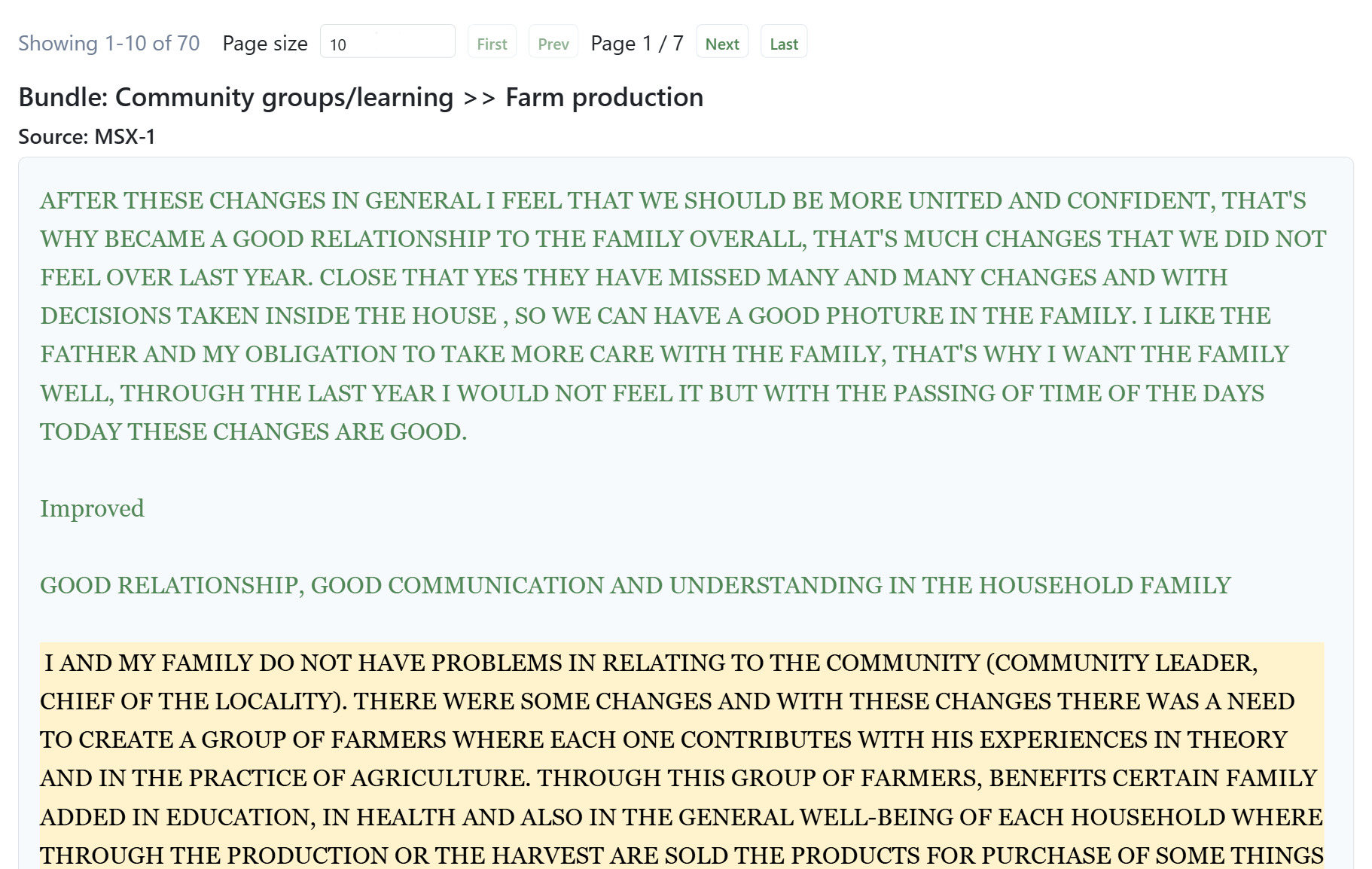 Narrative evidence print view (bookmark #1185)